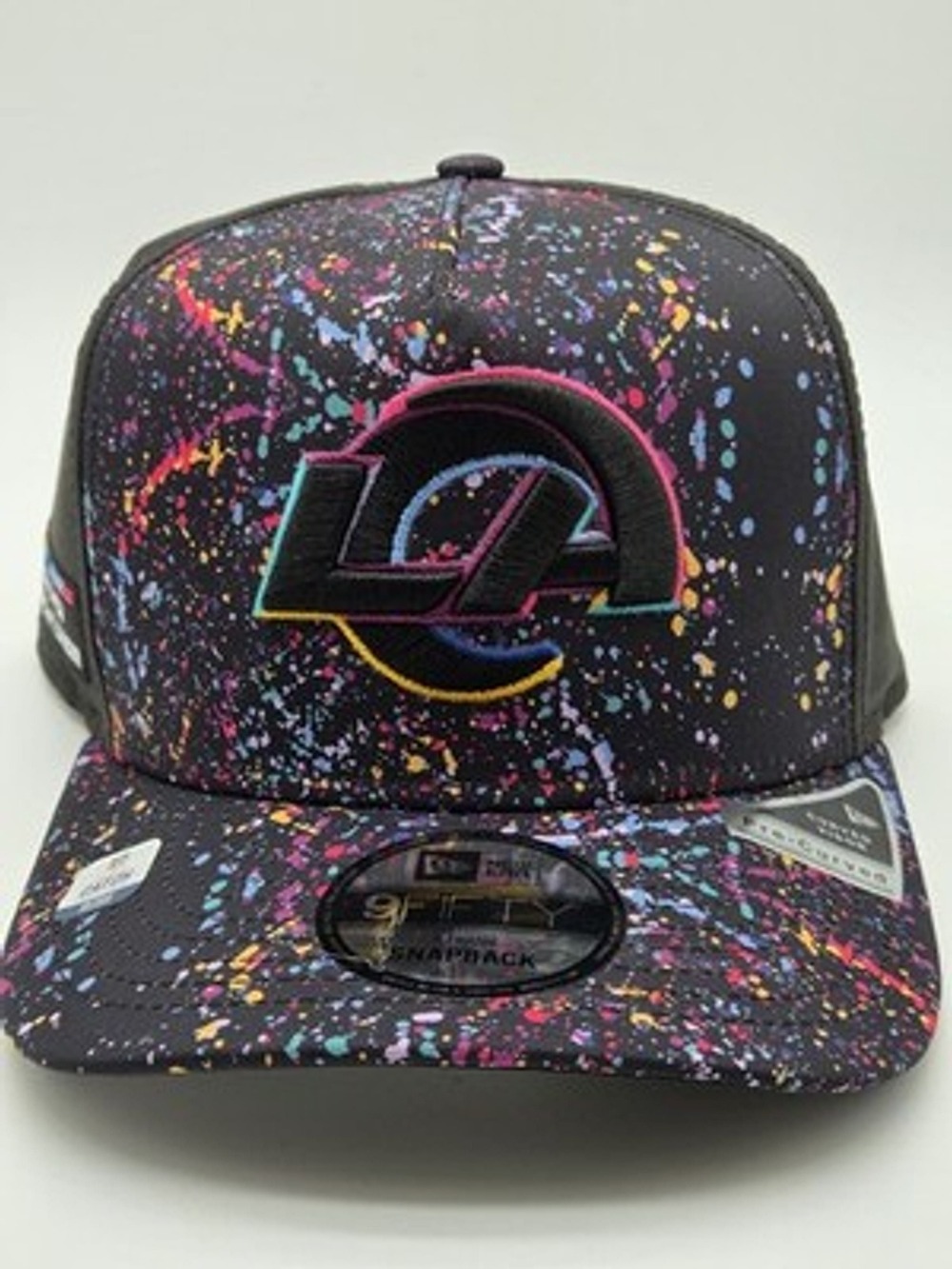 New Era 9Fifty Snapback Los Angeles Rams Crucial Catch Splatter Hat NFL...